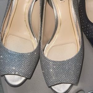 Women’s silver heeled shoes